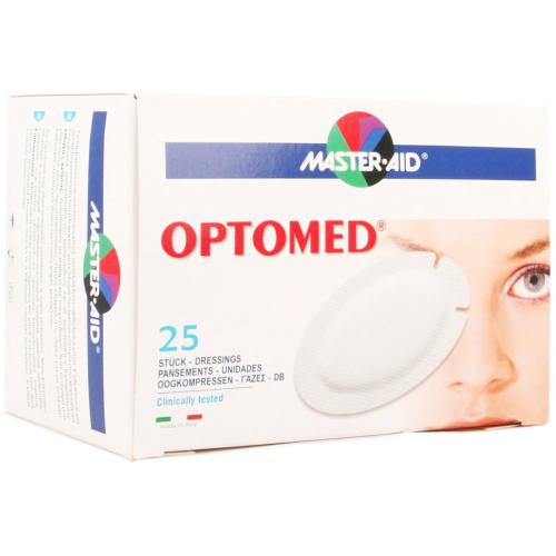 Master Aid Optomed Sterile Eye Dressing Αποστειρωμένη Αυτοκόλλητη Οφθαλμική Γάζα Super 96x66mm 25 Τεμάχια